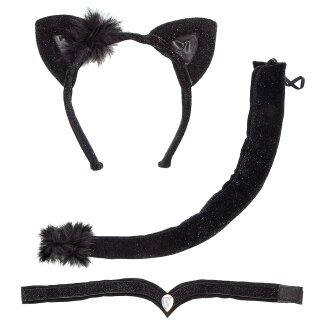 Kostümset Katze Ohren Schwanz Halsband