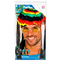 Rastamann Brille Mütze Dreadlocks Joint