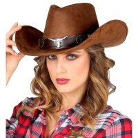 Cowboyhut Dallas Wildlederoptik