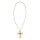 Halskette mit Kreuz gold mit Edelsteinen