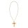 Halskette mit Kreuz gold mit Edelsteinen