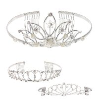 WIDMANN Diadem mit Strass silber 3fach sortiert