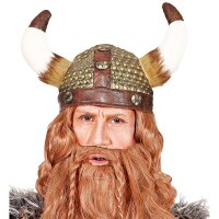 Wikingerhelm mit Fell in Lederoptik