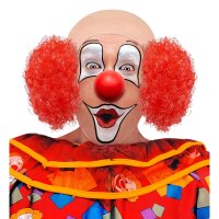 Luxuskappe für Clown mit roten lockigen Haaren