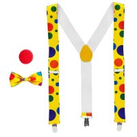 Accessoires Clown Hosenträger Fliege Nase