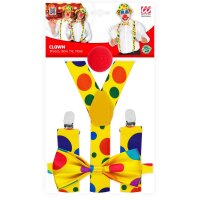 Accessoires Clown Hosenträger Fliege Nase