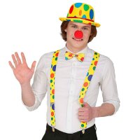 Accessoires Clown Hosenträger Fliege Nase