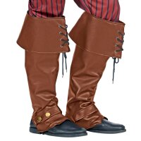 Stiefelstulpen braun aus Kunstleder