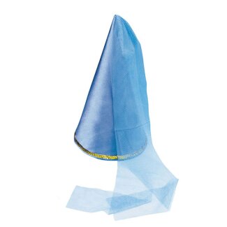 Feenhut mit Schleier hellblau