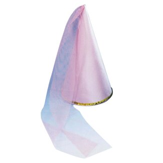 Feenhut mit Schleier rosa