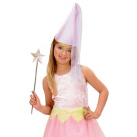 Feenhut mit Schleier rosa
