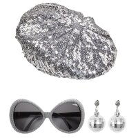 Accessoires Disco Babe Brille Mütze Ohrringe