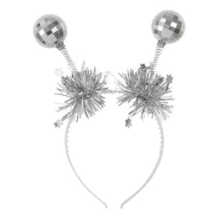 Haarreif Antennen mit Discokugeln mit Lametta