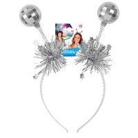 Haarreif Antennen mit Discokugeln mit Lametta