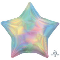 Folienballon Stern 43 cm Rainbow pastell