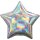 Folienballon Holographic Stern silber 45 cm