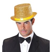 Zylinderhut gold aus Lurex