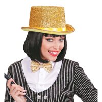 Zylinderhut gold aus Lurex