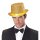 Zylinderhut gold aus Lurex