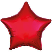 Folienballon Stern 48cm rot-metallic