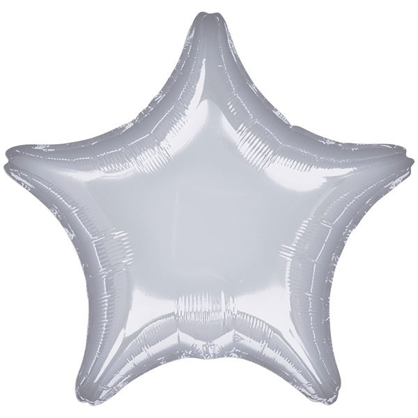 Folienballon Stern 48cm silber-metallic