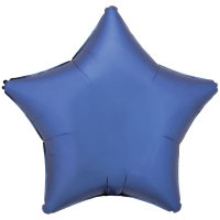 Folienballon  Stern 48cm Seidenglanz azurblau