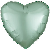 Folienballon Herz 43cm Seidenglanz mintgrün