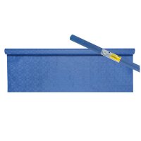 Idena Damast Tischtuch 1x10m Rolle dunkelblau