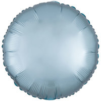 Folienballon rund D43cm Seidenglanz pastell-blau