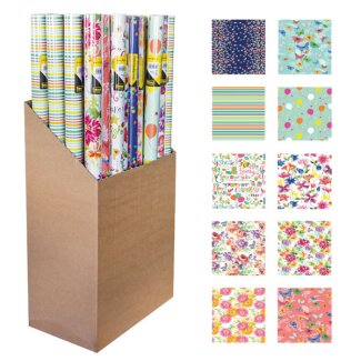 Idena Geschenkpapier 2m x 70cm neutrale Motive