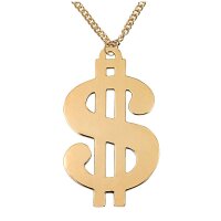 Halskette Dollar gold aus Metall