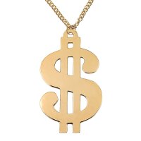 Halskette Dollar gold aus Metall