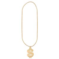 Halskette Dollar gold aus Metall