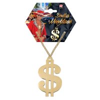 Halskette Dollar gold aus Metall