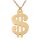 Halskette Dollar gold aus Metall