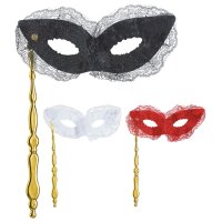 Papillon Augenmaske mit Spitze und Stab