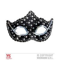 Schwarze Augenmaske mit Pailletten