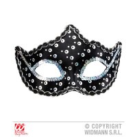 Schwarze Augenmaske mit Pailletten