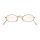 Brille mit Gläsern oval gold