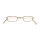 Brille mit Gläsern rechteckig gold