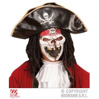 Halbmaske Horrorpirat für Kinder