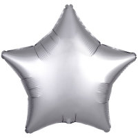 Folienballon Stern 48cm Seidenglanz silber