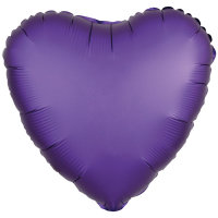Folienballon Herz 43cm Seidenglanz purple