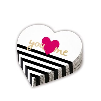 Serviette 32cm Everyday Love Herzform