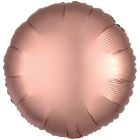 Folienballon rund D43cm Seidenglanz rosé-kupfer