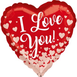 Folienballon Herz I love You 43 cm