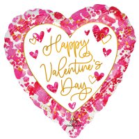 Folienballon Herzlichen Valentinstag 71cm