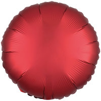 Folienballon rund D43cm Seidenglanz dunkelrot