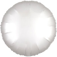 Folienballon rund D43cm Seidenglanz weiß