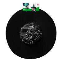 Hut Hexe mit Spinnen und Spinnengewebe